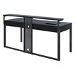 Scranton & Co 63-Inch Gaming Desk in Black with RGB LED Lights and USB Hub