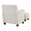 Scranton & Co Club Chair & Ottoman Set in Quartz Off White Fabric