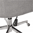 Scranton & Co Fog Gray Fabric Button Tufted Office Chair with Chrome Steel Base