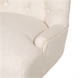 Scranton & Co Linen Fabric Office Chair with Chrome Base & Button Tufting