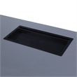 Scranton & Co L-Shaped Black Gaming Desk with RGB LED and Power Hub