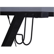 Scranton & Co L-Shaped Black Gaming Desk with RGB LED and Power Hub