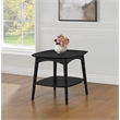 Scranton & Co Mid-Century Modern Accent Table in Black Engineered Wood