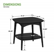 Scranton & Co Mid-Century Modern Accent Table in Black Engineered Wood
