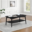 Scranton & Co Mid-Century Modern Coffee Table in Black Engineered Wood