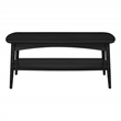 Scranton & Co Mid-Century Modern Coffee Table in Black Engineered Wood