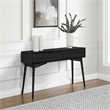 Scranton & Co Mid-Century Modern Console Table in Black Engineered Wood