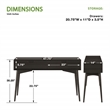 Scranton & Co Mid-Century Modern Console Table in Black Engineered Wood