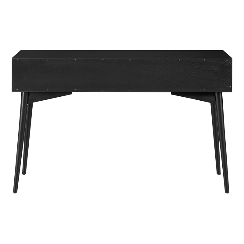 Scranton & Co Mid-Century Modern Console Table in Black Engineered Wood