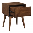 Scranton & Co Mid-Century Modern Wood Accent Table with Drawer in Walnut