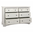 Scranton & Co 6-Drawer Farmhouse Dresser in Rustic White Engineered Wood