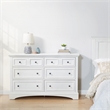 Scranton & Co 6-Drawer Farmhouse Dresser in Rustic White Engineered Wood