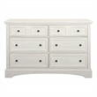 Scranton & Co 6-Drawer Farmhouse Dresser in Rustic White Engineered Wood