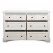 Scranton & Co 6-Drawer Farmhouse Dresser in Rustic White Engineered Wood
