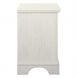 Scranton & Co 2-Drawer Farmhouse Nightstand in Rustic White with Pull-Out Tray