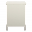 Scranton & Co 2-Drawer Farmhouse Nightstand in Rustic White with Pull-Out Tray