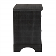 Scranton & Co 2-Drawer Farmhouse Nightstand in Rustic Black with Pull-Out Tray
