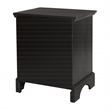 Scranton & Co 2-Drawer Farmhouse Nightstand in Rustic Black with Pull-Out Tray