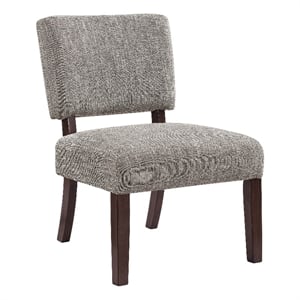 Scranton & Co Accent Chair in Speckled Charcoal with Wood Legs