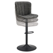 Scranton & Co Adjustable Swivel Stool 2-Pack in Charcoal Faux Leather