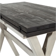 Scranton & Co Farmhouse Flip Top Table in Charcoal Engineered Wood