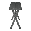 Scranton & Co Farmhouse Flip Top Table in Distressed Washed Gray Solid Wood