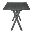 Scranton & Co Farmhouse Flip Top Table in Distressed Washed Gray Solid Wood