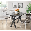 Scranton & Co Farmhouse Flip Top Table in Distressed Washed Gray Solid Wood