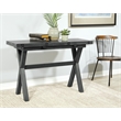 Scranton & Co Farmhouse Flip Top Table in Distressed Washed Gray Solid Wood