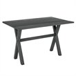 Scranton & Co Farmhouse Flip Top Table in Distressed Washed Gray Solid Wood