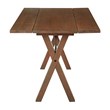 Scranton & Co Farmhouse Flip Top Table in Distressed Brown Solid Wood