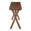 Scranton & Co Farmhouse Flip Top Table in Distressed Brown Solid Wood