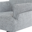 Scranton & Co Scroll Back Office Chair in Mist Fabric with Grey Wood Base