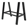 Scranton & Co Clear Glass Top Writing Desk with Black Powder-Coated Steel Base