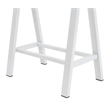 Scranton & Co Clear Glass Top Writing Desk with White Powder-Coated Steel Base