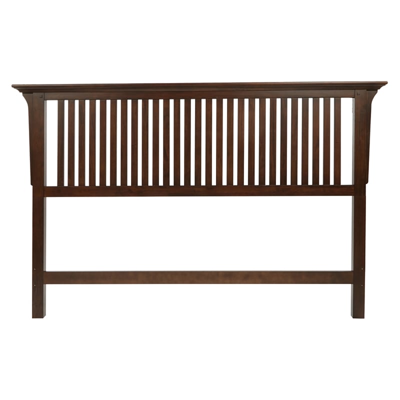 Scranton & Co King Headboard in Vintage Oak Solid Wood with Mission Slat Design