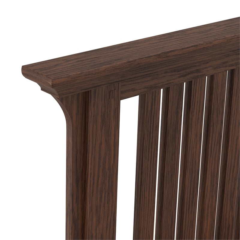 Scranton & Co King Headboard in Vintage Oak Solid Wood with Mission Slat Design