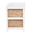 Scranton & Co 2-Tier Storage Tower in White with Natural Seagrass Baskets