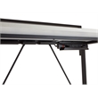 Scranton & Co Light Gray Metal Leg Desk with Power Strip and Accessory Bar