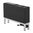 Scranton & Co Modular Console with Charging Station in Black Faux Leather