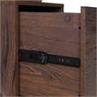 Scranton & Co Mobile File Cabinet in Cherry Red with Glass Top and Metal Z-Frame