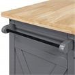 Scranton & Co Farmhouse Kitchen Cart in Grey with Butcher Block Top