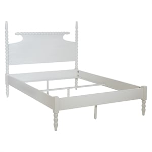 Scranton & Co King Bed Frame with Headboard and Footboard in Antique White