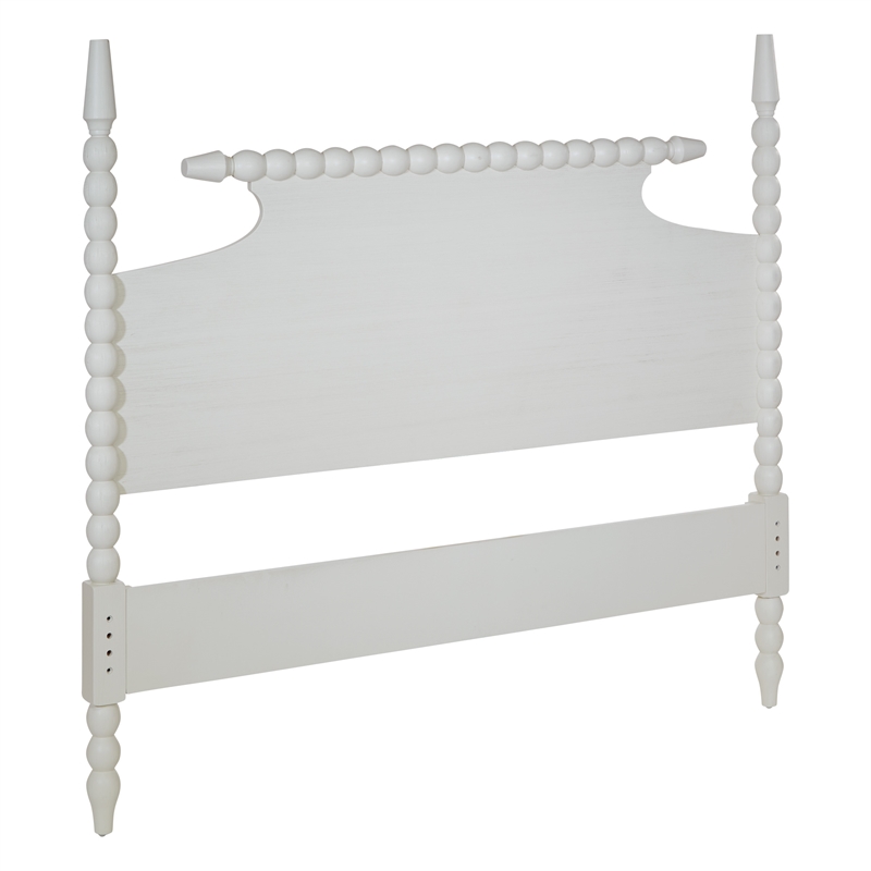 Scranton & Co Spindle Bed Headboard in Sandcastle Antique White Finish