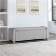 Scranton & Co Button Tufted Storage Bench in Sterling Sands Fabric