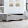 Scranton & Co Button Tufted Storage Bench in Sterling Sands Fabric