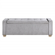 Scranton & Co Button Tufted Storage Bench in Sterling Sands Fabric