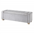 Scranton & Co Button Tufted Storage Bench in Sterling Sands Fabric