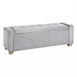 Scranton & Co Button Tufted Storage Bench in Sterling Sands Fabric