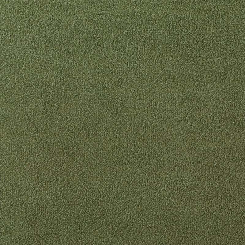 Scranton & Co Moss Green Fabric Round Diamond Tufted Storage Ottoman